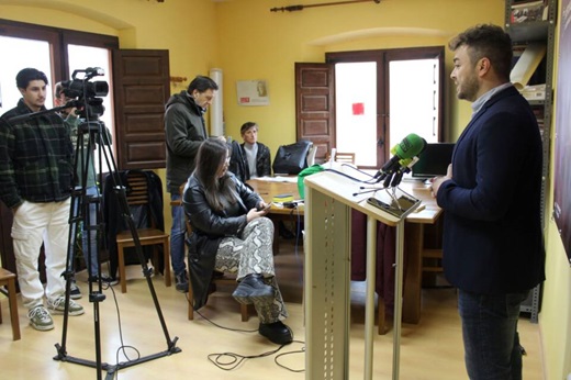 Luis Manuel Pascual en la rueda de prensa convocada en su sede de la Casa del Peso // Paula de la Fuente